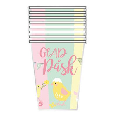 Pappersmuggar Påskkycklingar & Ägg - 8-pack