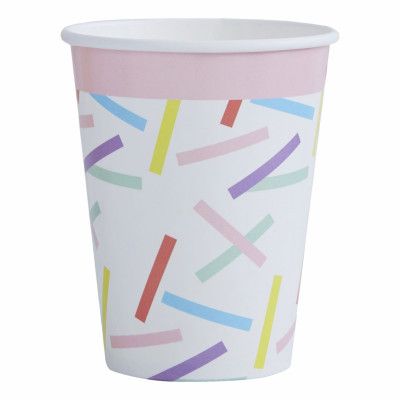 Pappersmuggar Pastell Strössel - 8-pack