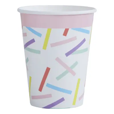 Pappersmuggar Pastell Strössel - 8-pack