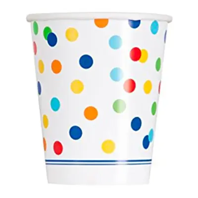Pappersmuggar Polka Dot - 8-pack