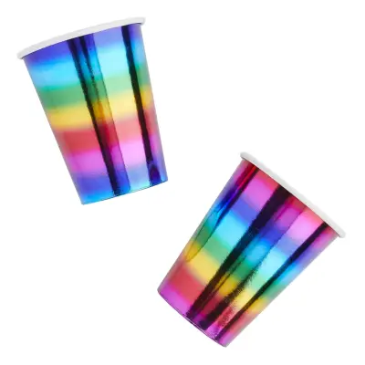 Pappersmuggar Regnbåge Metallic - 10-pack