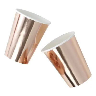 Pappersmuggar Roséguld Metallic - 8-pack