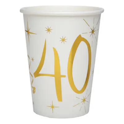 Pappersmuggar Siffra Guld/Vit - Siffra 40