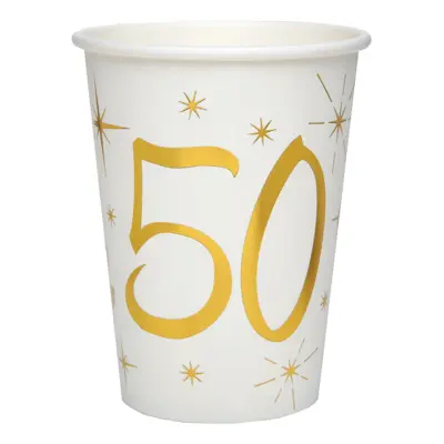 Pappersmuggar Siffra Guld/Vit - Siffra 50