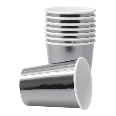 Pappersmuggar Silver Metallic - 8-pack