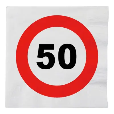 Pappersservetter Trafikskylt 50 - 20-pack