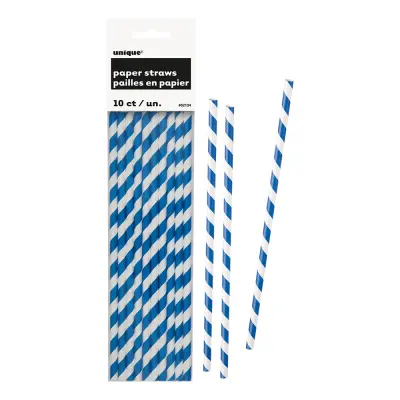 Papperssugrör Blåa