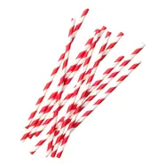 Papperssugrör Danska Flaggan - 24-pack