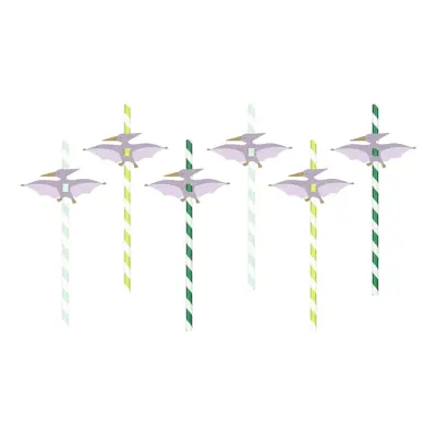 Papperssugrör Dinosaurier Pterodactyl - 6-pack