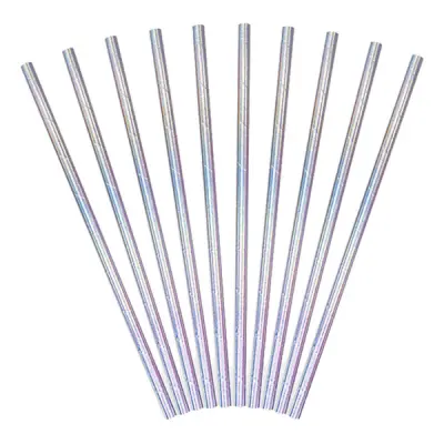 Papperssugrör Färgskimrande - 10-pack