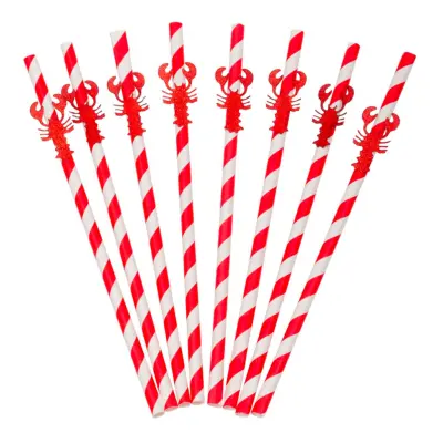 Papperssugrör Kräftskiva - 8-pack