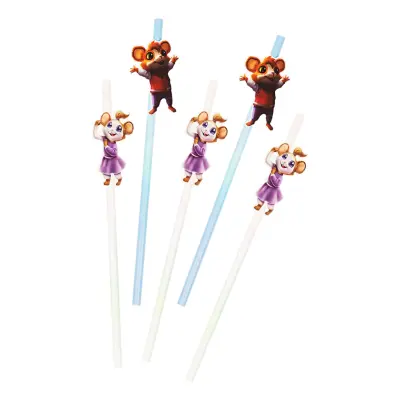 Papperssugrör Musse&Helium - 10-pack