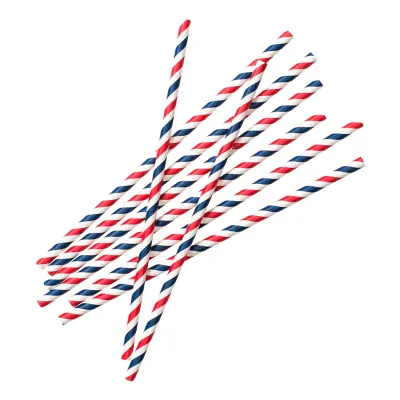 Papperssugrör Norska Flaggan - 24-pack