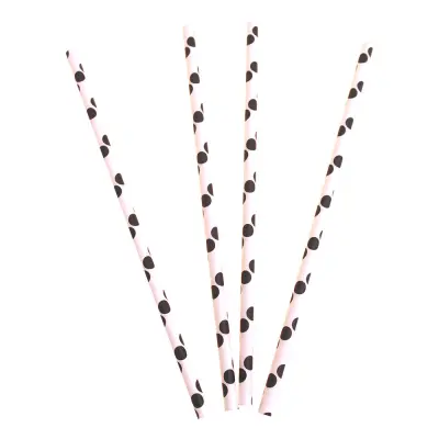 Papperssugrör Prickiga - 25-pack