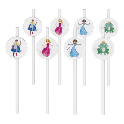Papperssugrör Prinsessa - 8-pack