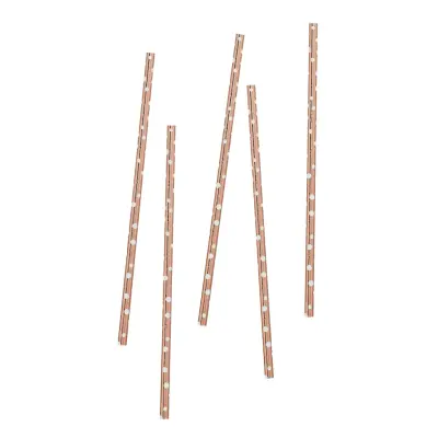 Papperssugrör Roséguld med Prickar - 20-pack