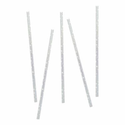 Papperssugrör Silver med Prickar - 20-pack