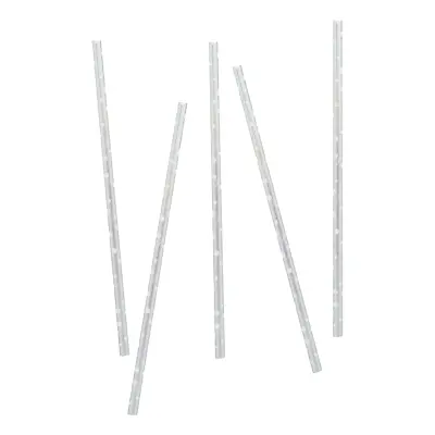 Papperssugrör Silver med Prickar - 20-pack