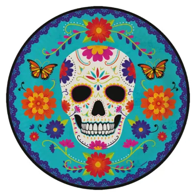 Papperstallrik Day Of The Dead 23cm 8-pack