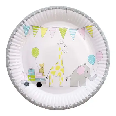 Papperstallrik Djurkalas - 8-pack