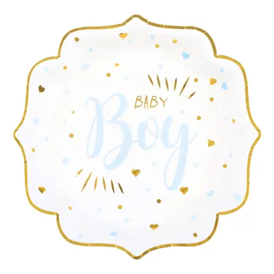 Papperstallrikar Baby Boy - 10-pack