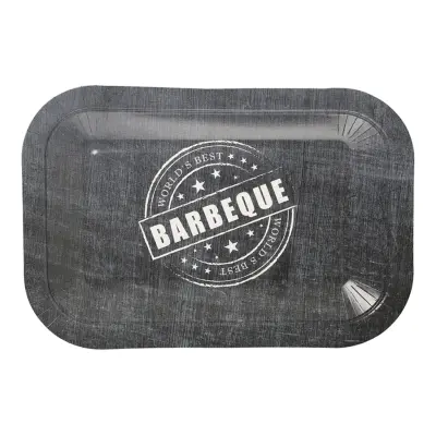 Papperstallrikar Barbeque Grå - 8-pack