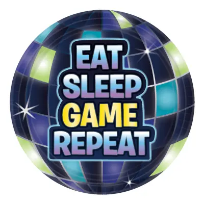 Papperstallrikar Battle Royal Eat Sleep Game Repeat - 8-pack