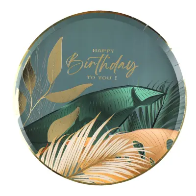 Papperstallrikar Birthday Jungle Vert - 10-pack