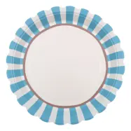 Papperstallrikar Blå/Brun - 6-pack