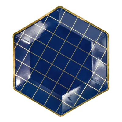 Papperstallrikar Let's Celebrate Marinblå - 6-pack