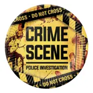 Papperstallrikar Crime Scene - 6-pack