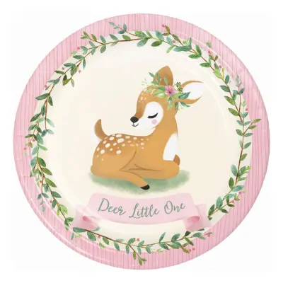 Papperstallrikar Deer Little One - 8-pack
