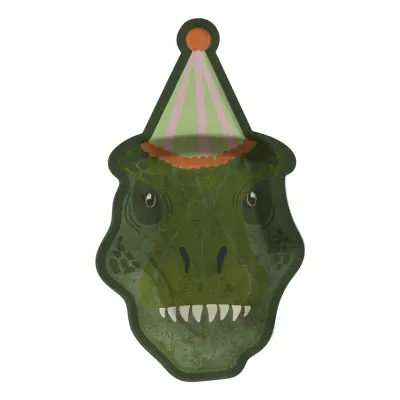 Papperstallrikar Dinosaurier T-Rex - 8-pack