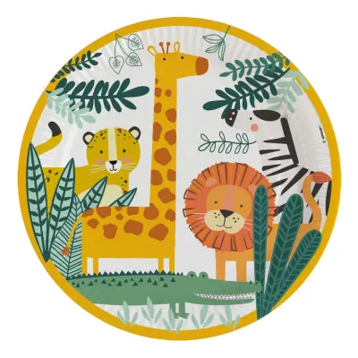 Papperstallrikar Djungeldjur - 8-pack
