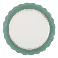 Papperstallrikar Dusty Green - 6-pack