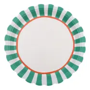 Papperstallrikar Grön/Orange - 6-pack