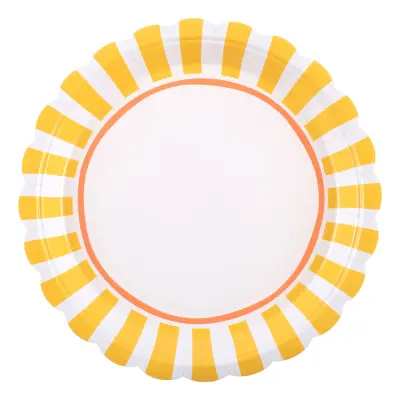Papperstallrikar Gul/Orange - 6-pack