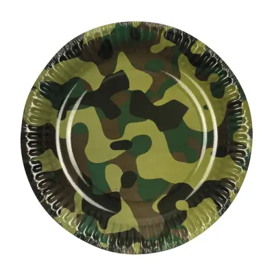 Papperstallrikar Kamouflage - 6-pack