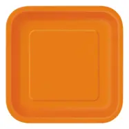 Papperstallrikar Kvadrat Orange - 14-pack