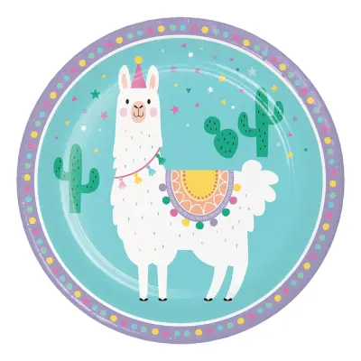 Papperstallrikar Llama Party - 8-pack