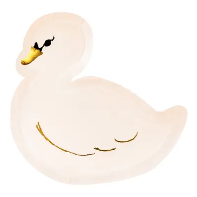 Papperstallrikar Lovely Swan - 6-pack