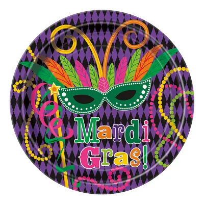 Papperstallrikar Mardi Gras