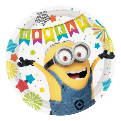 Papperstallrikar Minions - 8-pack