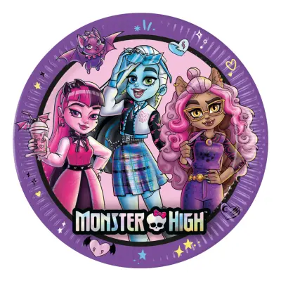 Papperstallrikar Monster High - 8-pack