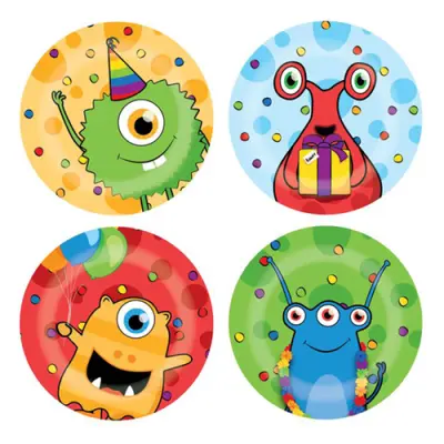 Papperstallrikar Monster Party - 8-pack