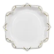 Papperstallrikar Ornament Guld/Vit - 6-pack