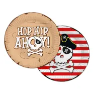 Papperstallrikar Pirat Hip Hip Ahoy - 8-pack
