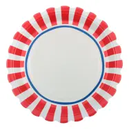 Papperstallrikar Röd/Blå - 6-pack