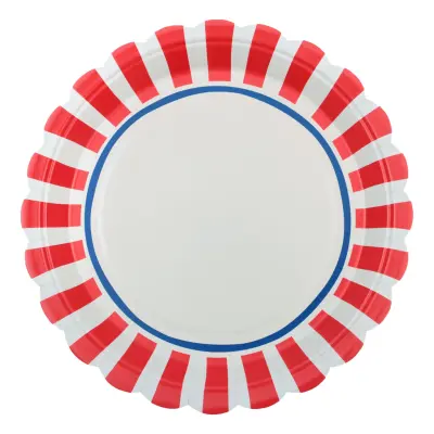 Papperstallrikar Röd/Blå - 6-pack