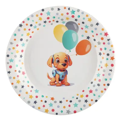 Papperstallrikar Robotdjur - 10-pack